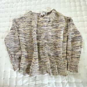 Only Crop Sweater Women's S | Multi Color Knit, 3/4 Sleeve, 100% Cotton, EUC